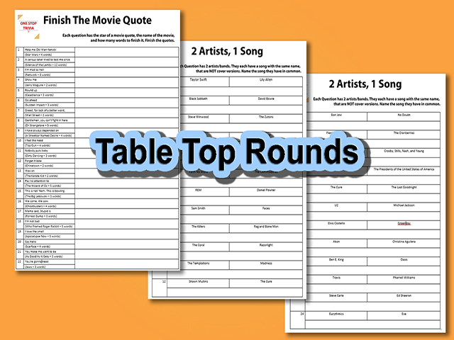 table top rounds image